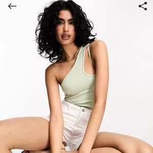 NWT River Island ribbed body suit US 4, light green